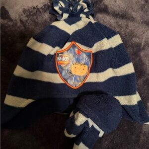 Kids Striped Hat with Character Patch